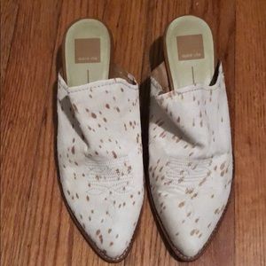 Vanilla cowhair mules